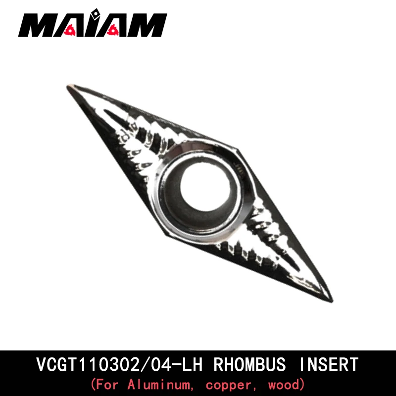VCGT VCGT1103 VCGT1604 Utensile per tornitura Inserto a rombo 02 04 08 lh ak e SVQCR asta per utensili per tornitura per alluminio, rame, legno