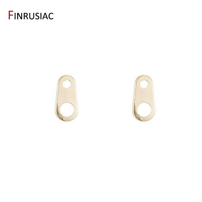 DIY Jewelry Accessories Plated 14K Gold Plated Copper Tail Chain Hanging Piece Extender Chain Connector Components