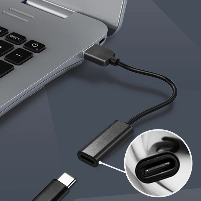 USB Type C Female to 6.0*3.7mm Male Plug Converter Laptop Dc Power Adapter Connector Charging Cable Cord for Asus Notebook PC