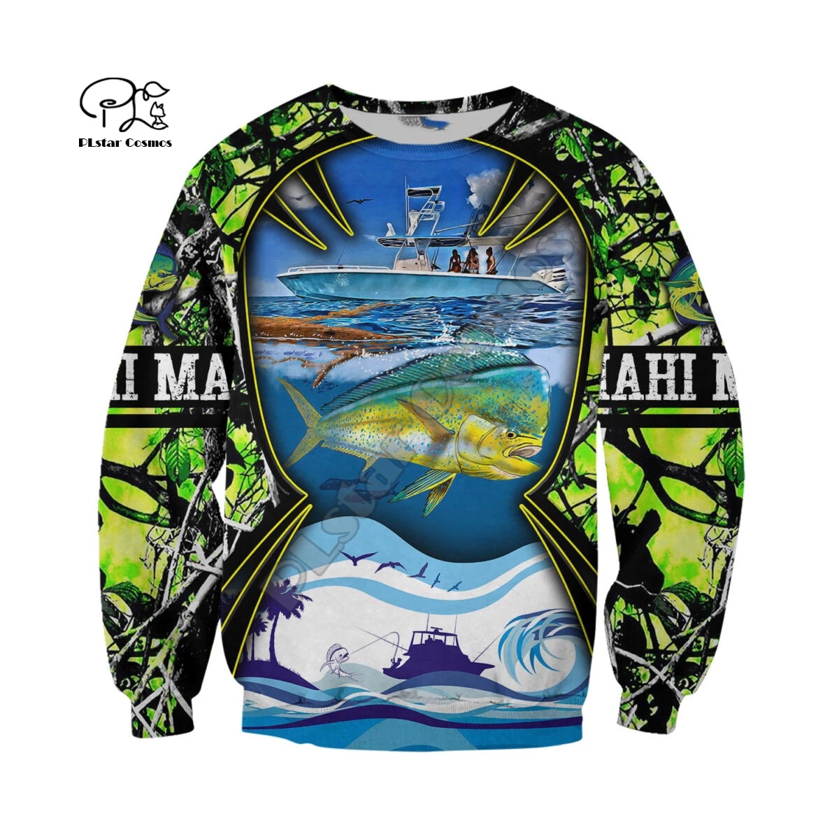 NewFashion Animal MaHi Fishing Camo Fisher Tracksuit Pullover Streetwear 3Dprint Men/Women Long Sleeves Funny Casual Hoodies D-3