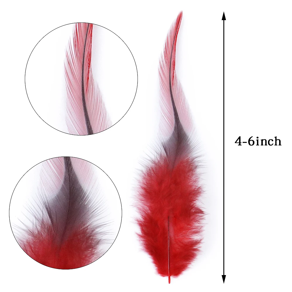 Beautiful Rooster Chicken Feather For Crafts 4-6 Inche/10-15Cm Plume Decoration Dream Catchers Feather Hair Extension Wholesale