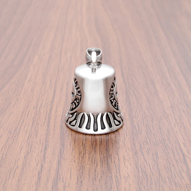 Top Live To Ride Skull Tinkle Bell Pendant Stainless Steel Motorcycle Biker New Arrival Jingle Bell Pendants