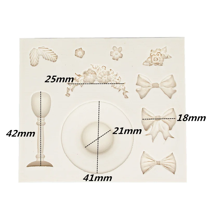 Bow Hat Shape Silicone Mold Cake Chocolate Lace Decoration Supplies DIY Dessert Pastry Fondant Moulds Resin Kitchen Baking Tool