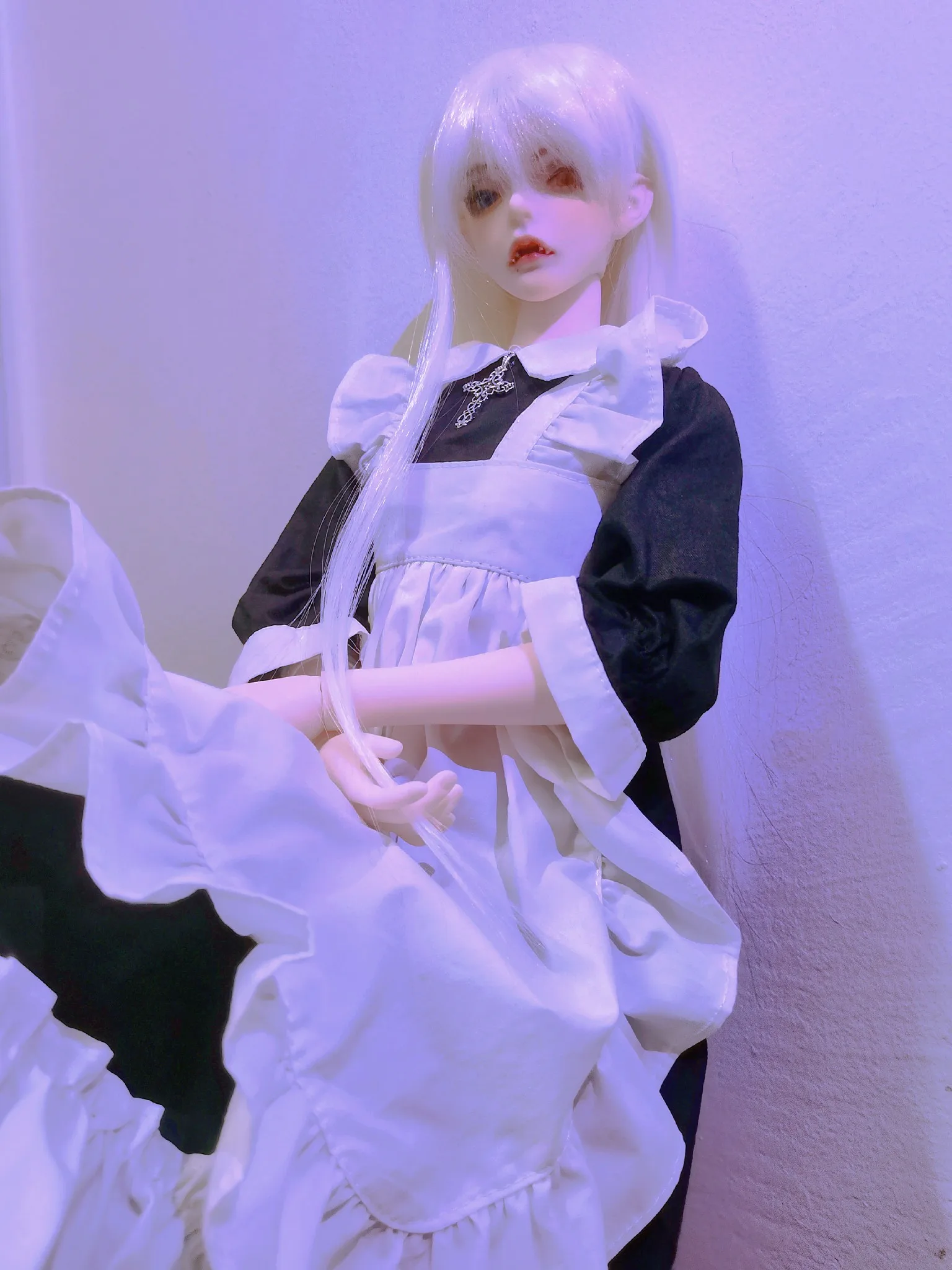 귀여운 흑백 메이드 복장 인형 액세서리, BJD 인형 옷 수트, 1-3, 1-4, 1-6 브라이스 사이즈, MSD YOSD