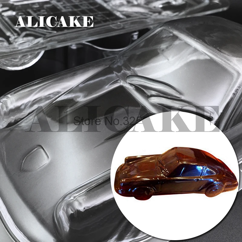 3D Polycarbonate Chocolate Moulds Porsche Vehicle Car Shape for Soap Chocolate Food Molds Form Bakery Baking Pastry Tools