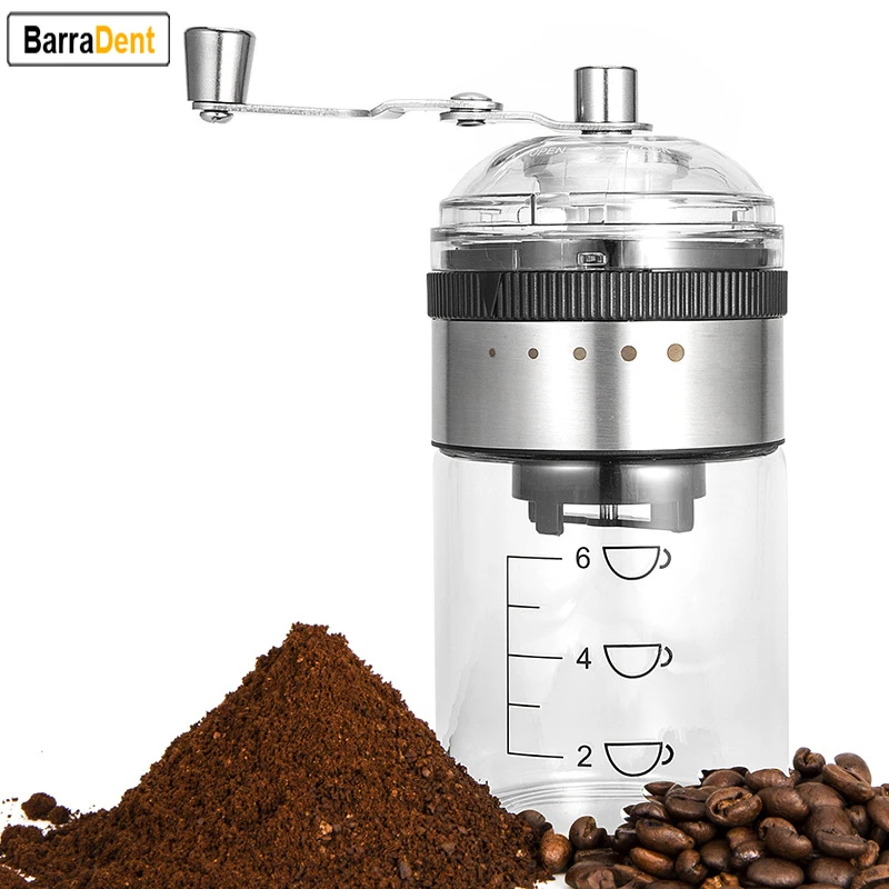 Hand Coffee Grinder With Adjustable Setting Conical Ceramic Burr Manual Coffee Mill For Espresso French Press Turkish Brew