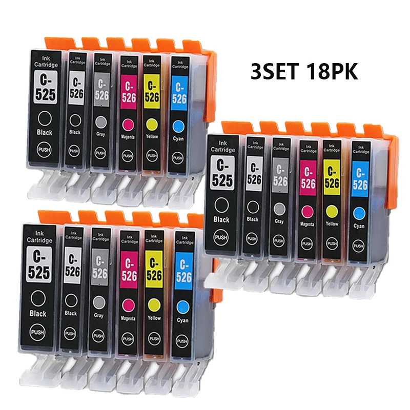 HTL PGI525 PGI 525 CLI-526 PGI-525 PGI-525XL Ink Cartridges For Canon Pixma MG-5150 MG-5250 MG-5350 MG-6150 Printer