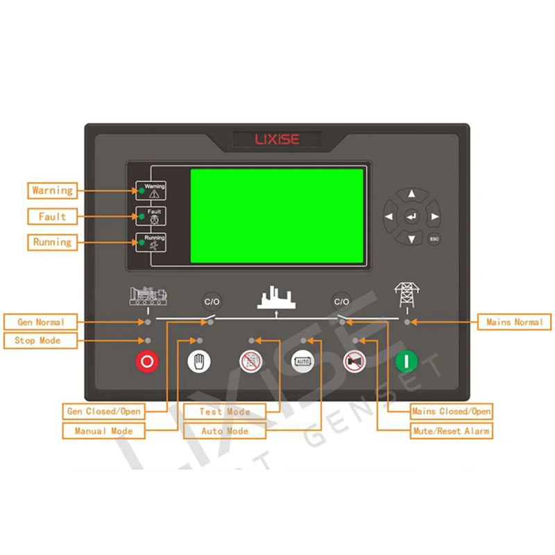 Imagem -06 - Lixise-controlador de Circuito Diesel Lxc6120n Amf Lcd Partida Automática Partes do Conjunto Painel de Placa de Circuito Eletrônico