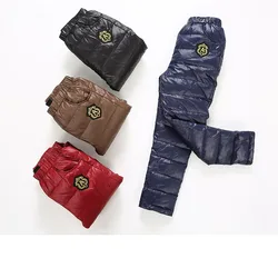 New Fashion Children Winter Pants Cotton White Duck Down Trousers for Kids Boys Girls Thicken Warm Leggings Waterproof Clothes