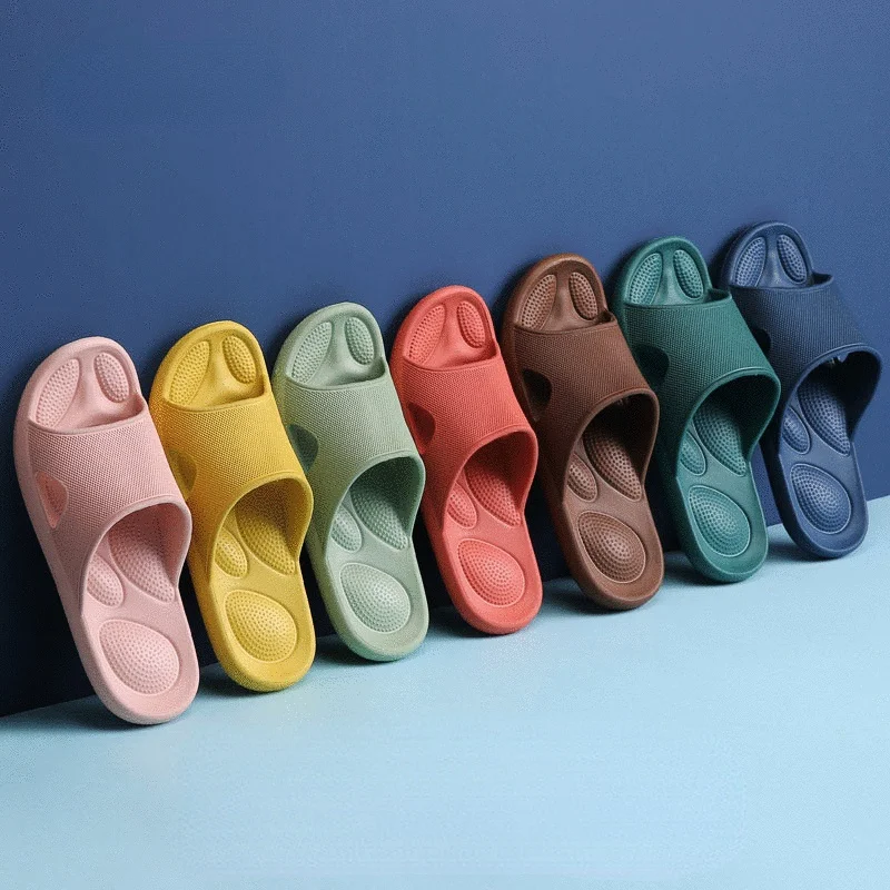 Bathroom Slippers Female Massage Antibacterial Deodorant Non-slip Home Bath Sandals and Slippers Male