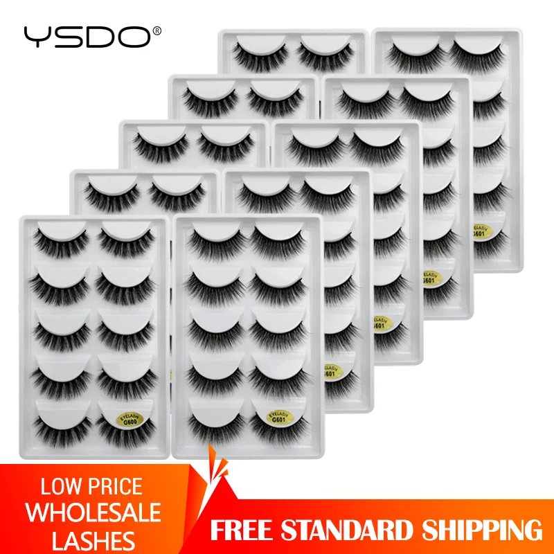 Eyelashes Wholesale 10/20/30/50 Boxes Faux Mink Eyelashes Natural 3d Mink Lashes Makeup Volume False Eyelashes in Bulk Cilios G6