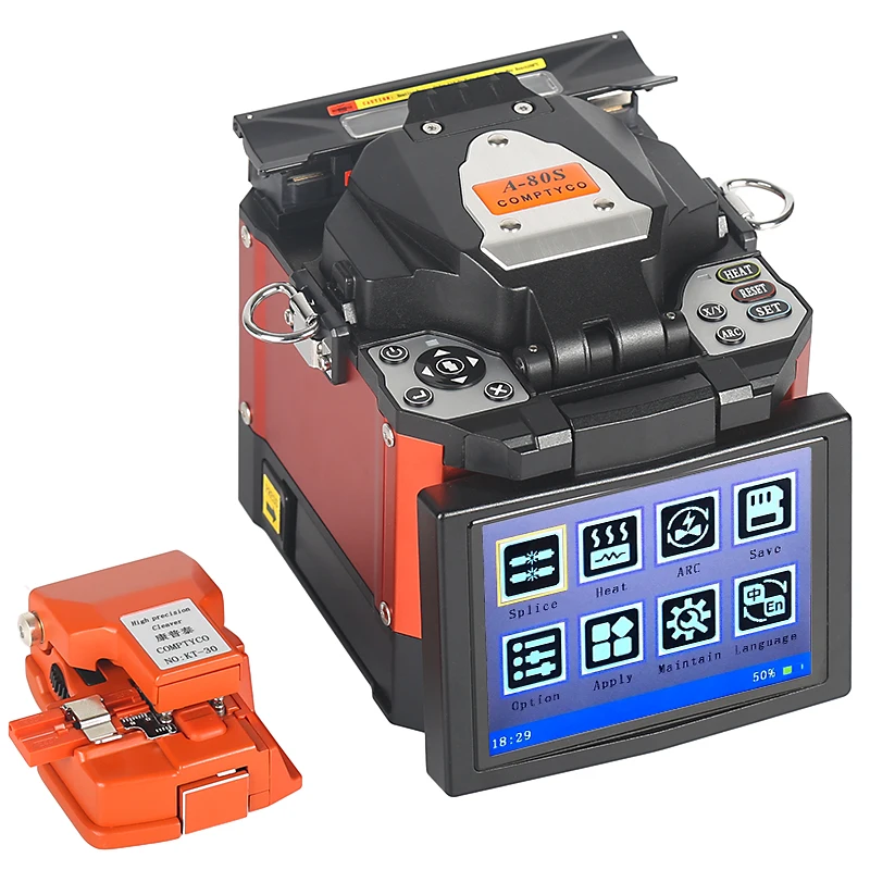 

A-80S Orange Automatic Fusion Splicer Machine Fiber Optic Fusion Splicer FTTH Fiber Welding SM