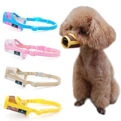 Muselière pour chien chiot petit moyen grand chien en similicuir Nylon maille muselière pour animaux de compagnie muselière