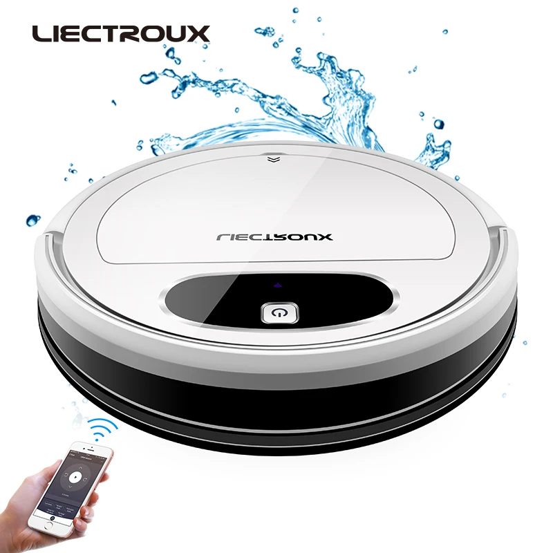 LIECTROUX 11S Liectroux 11S Robot Vacuum Cleaner,WiFi App,Gyroscope & 2D Map Navigation,Electric Control Air Pump Water Tank,Wet