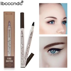 3 Colors Microblading Eyebrow Tattoo Pen Fine Sketch Liquid Eyebrow Pen Waterproof Tattoo Durable Eye Brow Pencil Smudge-proof
