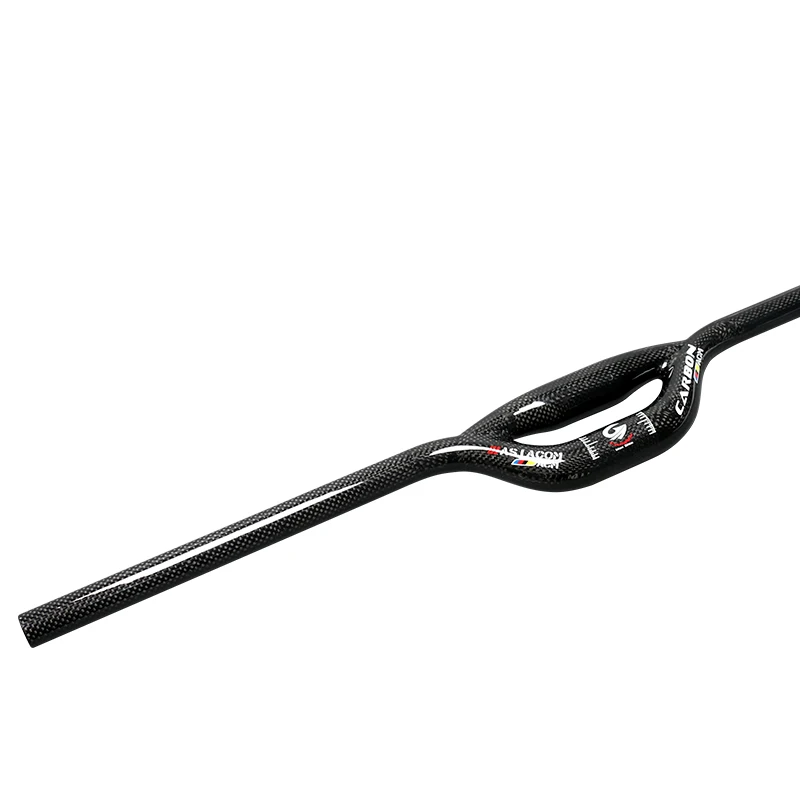 New ASIACOM Foled bike 3K full carbon fibre Double tube bicycle handlebar carbon bar with bumper strengthen 25.4/31.8*600-740mm