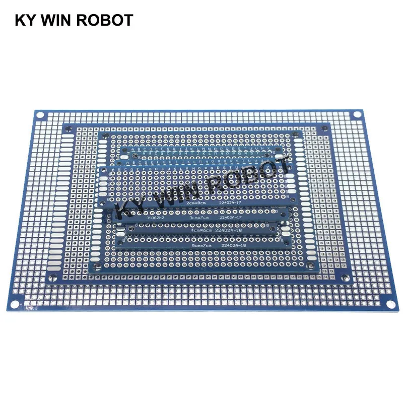 Prototipo de circuito impreso Universal para Arduino, placa PCB de 2x8, 3x7, 4x6, 5x7, 7x9, 8x12, 10x15 cm, doble o un solo lado