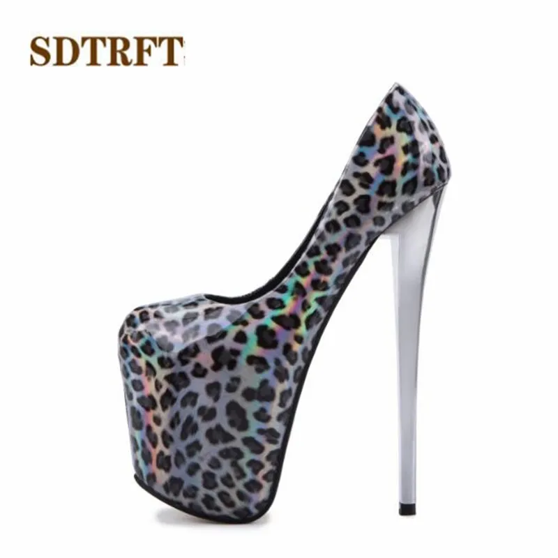 SDTRFT Spring Autumn Stilettos Basic 20cm Thin High Heels Zapatillas Mujer Pumps Women Platform Wedding Patent Leather SM Shoes