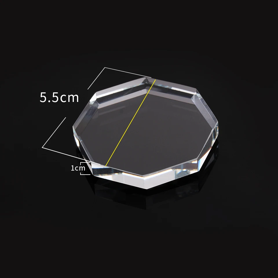 Wimper Crystal Lijm Holder Eyelash Extension Lijm Lijm Pallet Make-Up Tool Voor Wimper Transparante Rechthoekige Bril