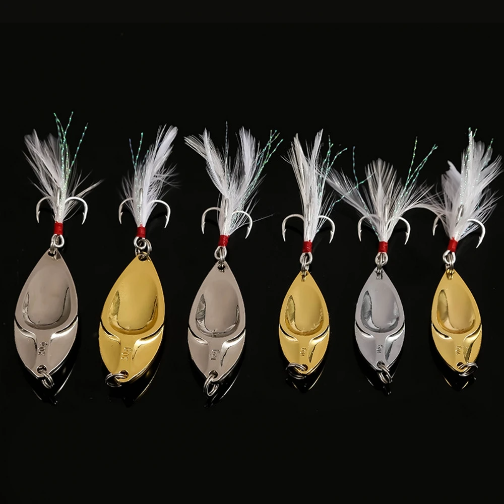 Fishing  Spinner spoon bait  10g 15g 20g Gold / Silver fishing spoon hard bait Sequin Noise Paillette metal baits рыбалка 1pcs