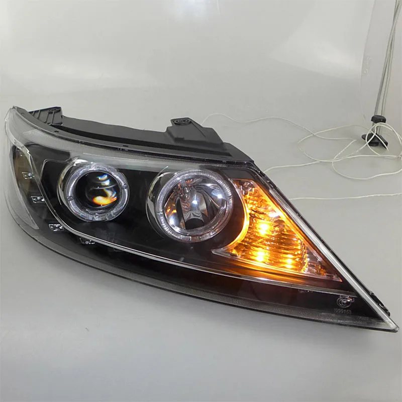 Modified Black LED Lens Far and Near Beam Headlight Assembly Sorento for Kia 2009 2010 2011 2012 2Pcs