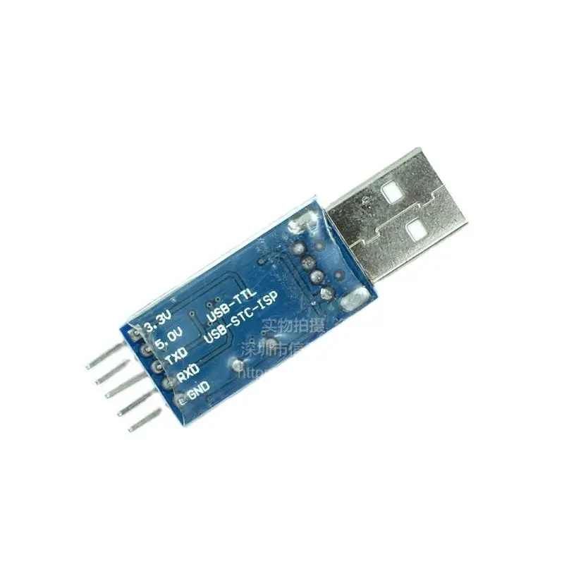 USB Ke TTL Zhongjiu Peningkatan Papan Berkedip PL2303HX Modul STC Mikrokontroler Garis Download Jalur Berkedip