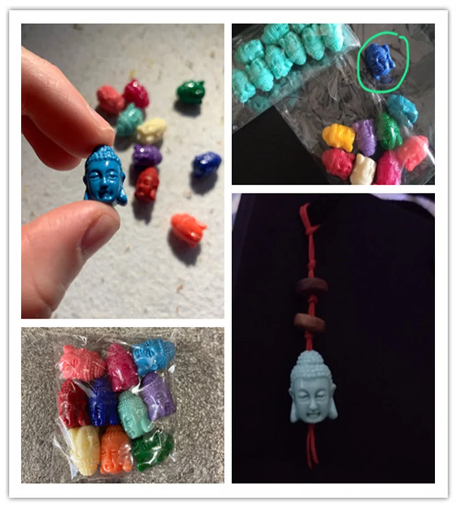 Synthetic Coral engraving Buddha Pattern Punch loose beads isolation bead for Jewelry making DIY necklace bracelet accessories