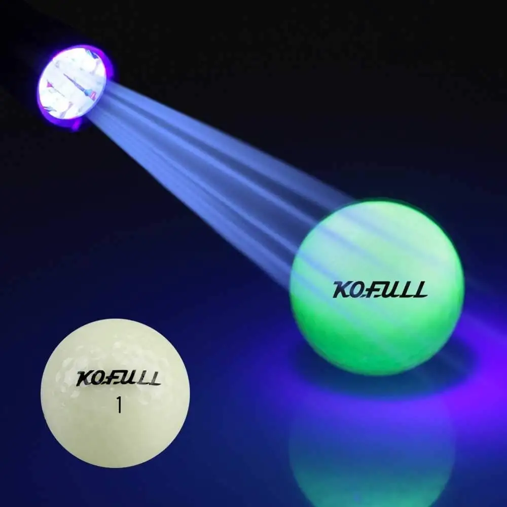 6 Packs Glow Golfbälle für Nacht Sport Turnier Fluorescent Glow In The Dark Langlebige Helle Luminous Night Golf ball