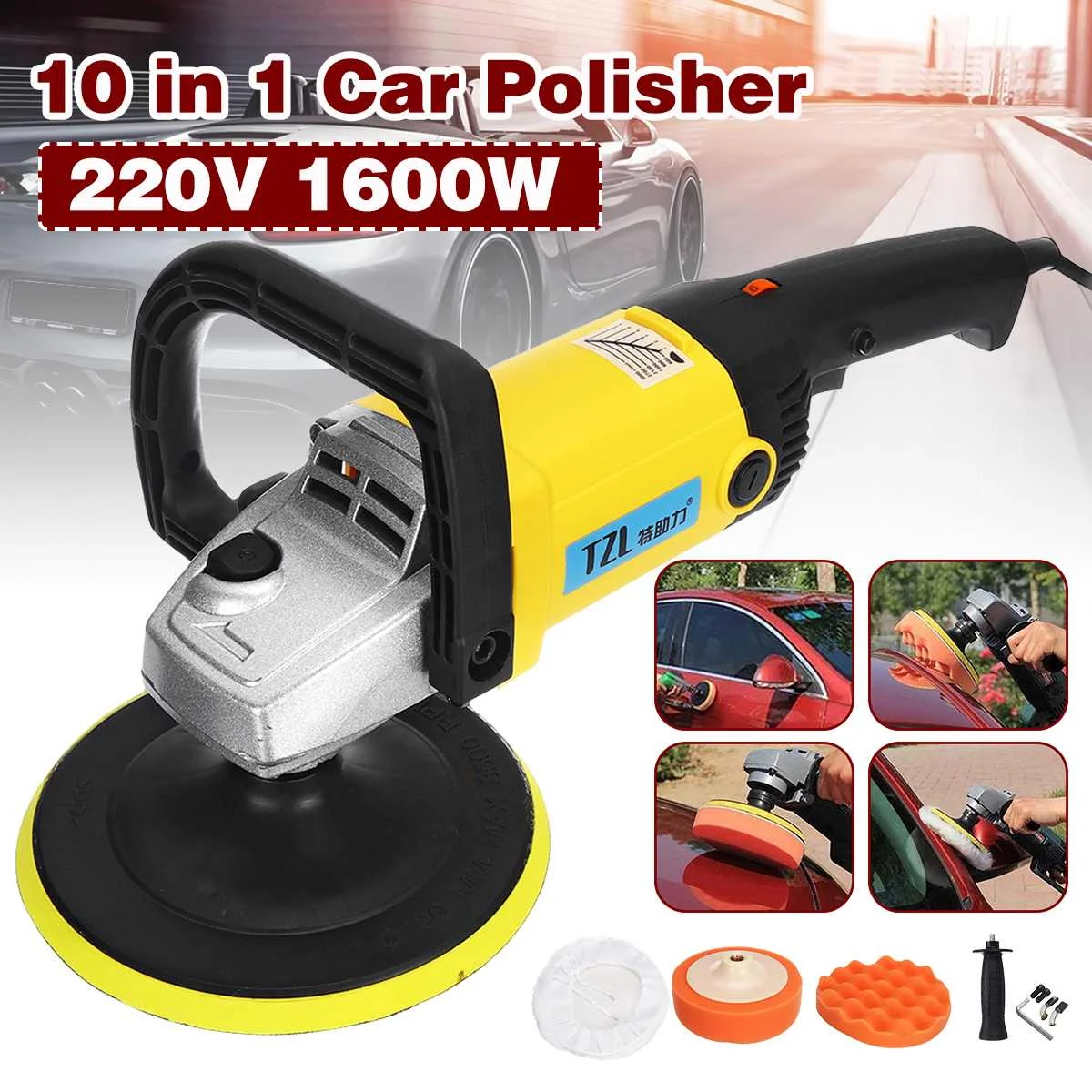 

New Rotatory Car Polisher disc Orbital Variable Speed 3000rpm M14 Electric Floor Polisher Paint Care Tool Polishing Machine