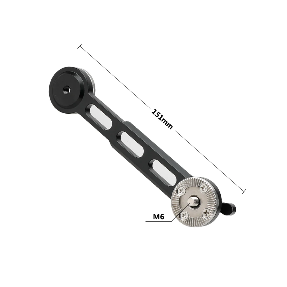 HDRIG brazo de extensión de roseta de riel Nato, Riel de seguridad integrado NATO para dispositivos de roseta estándar ARRI, jaula de cámara, 1 par