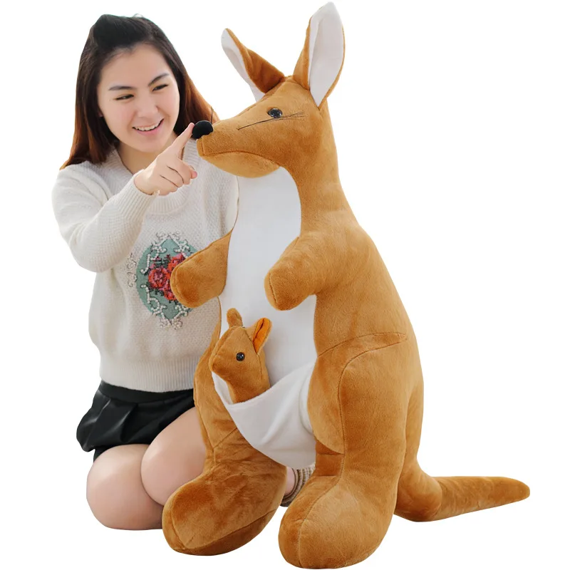 

Dorimytrader New 100cm Giant Animal Australia Kangaroo Plush Toy Stuffed Soft Mouse Kids Doll Nice Christams Gift DY60147