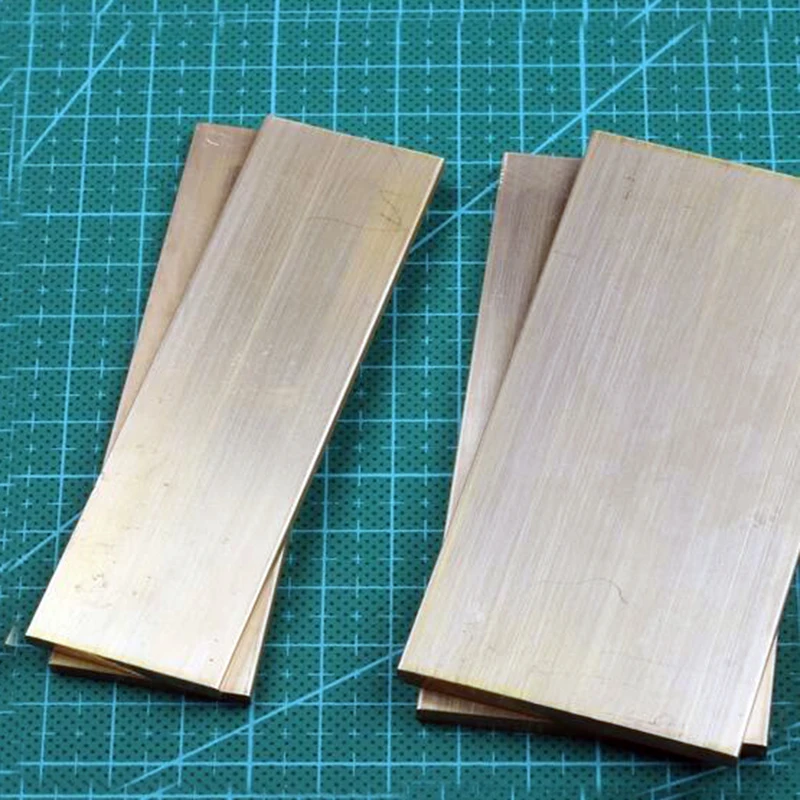 1pcs H62 Brass Block Brass Plate Knife Handle Guard Heat Sink Material DIY Customize Service