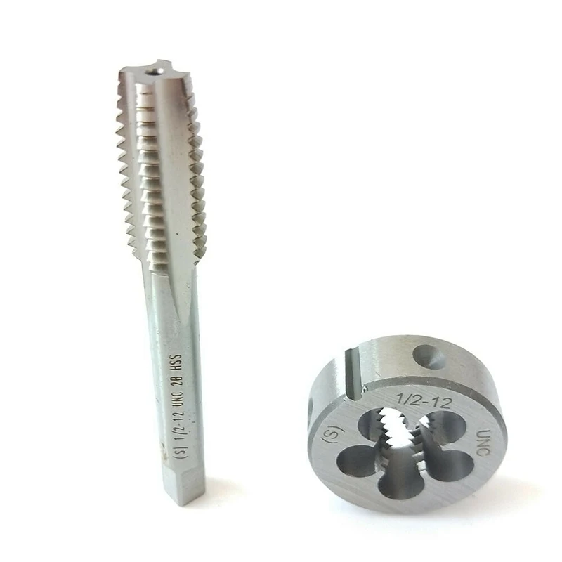 1PC 1/2-12 Tap + 1PC 1/2-12 Die UNC British US wykonane z prawej strony Taper Tap i matryce narzędzia ręczne