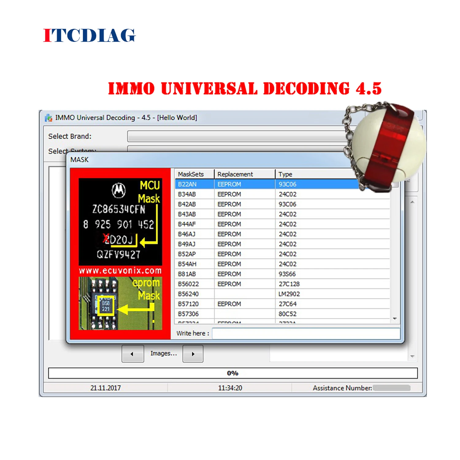 IMMO Universal Decoding 4.5 IMMO off Software Remove IMMO Code of ECU Repair IMMO Code 1100 Compatible Systems Above 10000 Model