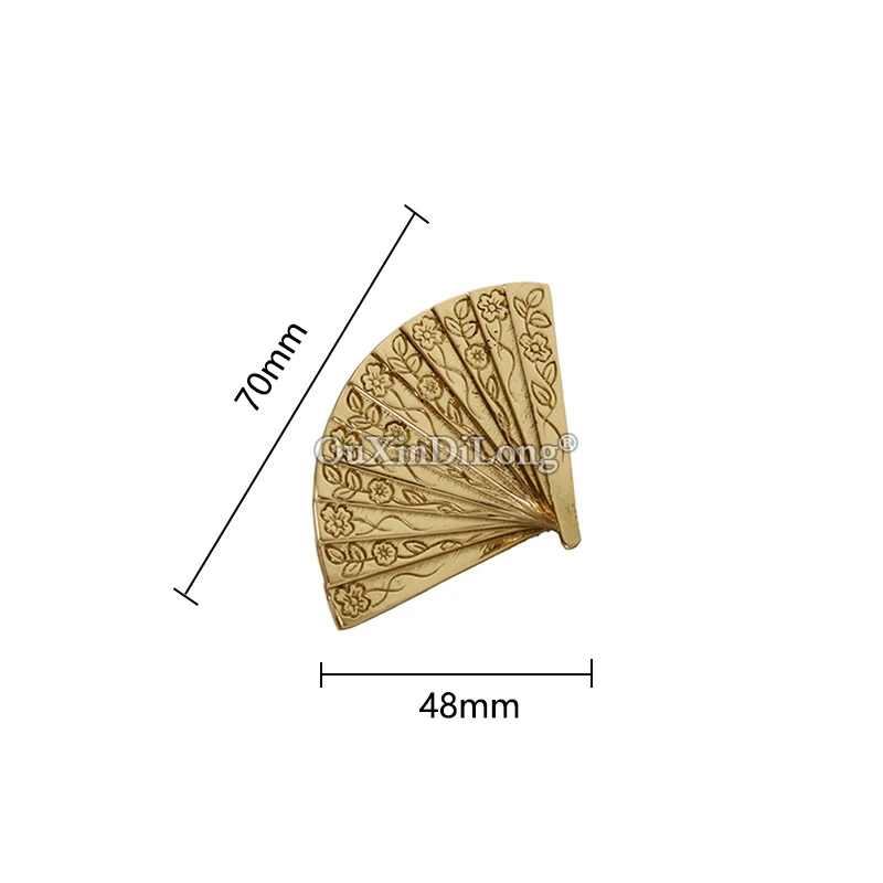 Retro 10PCS Pure Brass European Antique Fan Furniture Handles Drawer Pulls Cupboard Wardrobe Kitchen TV Wine Cabinet Pulls Gifts