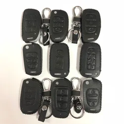Leather Key Case Key Fob Cover keychain For Hyundai Tucson Creta ix25 ix35 i20 i30 HB20 Elantra Verna Mistra 2015 2016 2017 2018