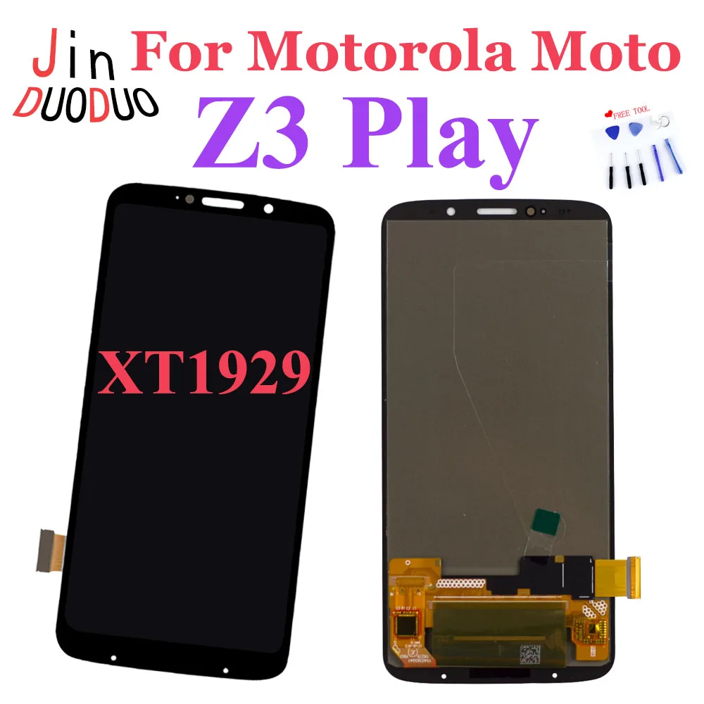 

100% протестирован для Motorola Moto Z3 Play xtзакладки для замены ЖК-дисплея с сенсорным экраном и дигитайзером в сборе для Moto Z3 Play LCD