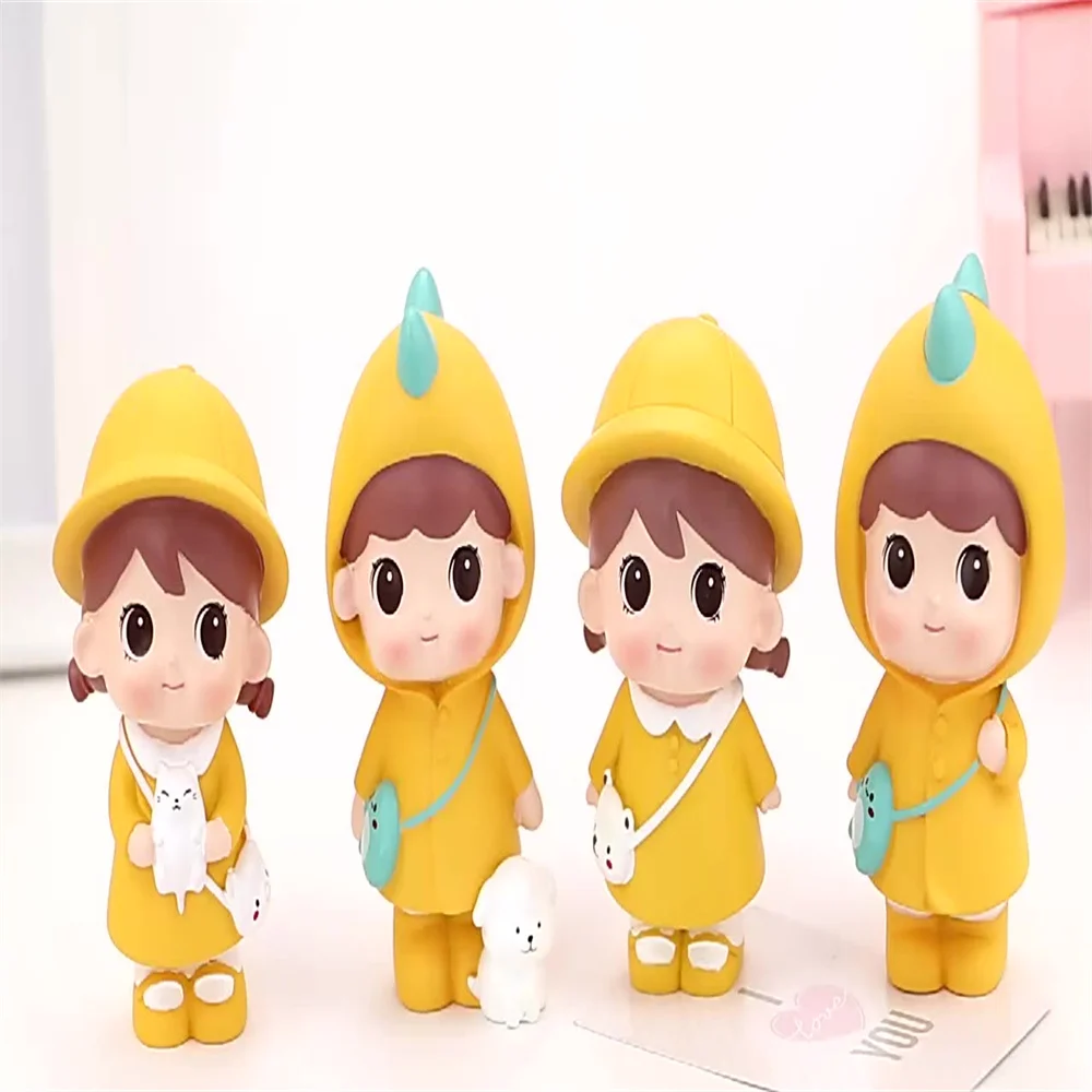 

Yellow Couple Doll Resin Cake Topper Baby Shower Children's Day Girl Boy Birthday Party Decoration Gift Wedding Baking Supplies