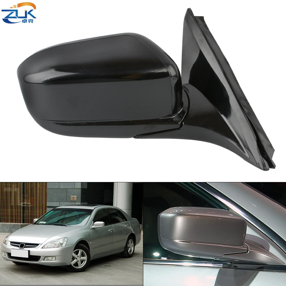 ZUK Left Right Outer Rearview Mirror Assy For HONDA ACCORD 2003 2004 2005 2006 2007 Asian CM4 CM5 CM6 3-PINS / 5-PINS Heated
