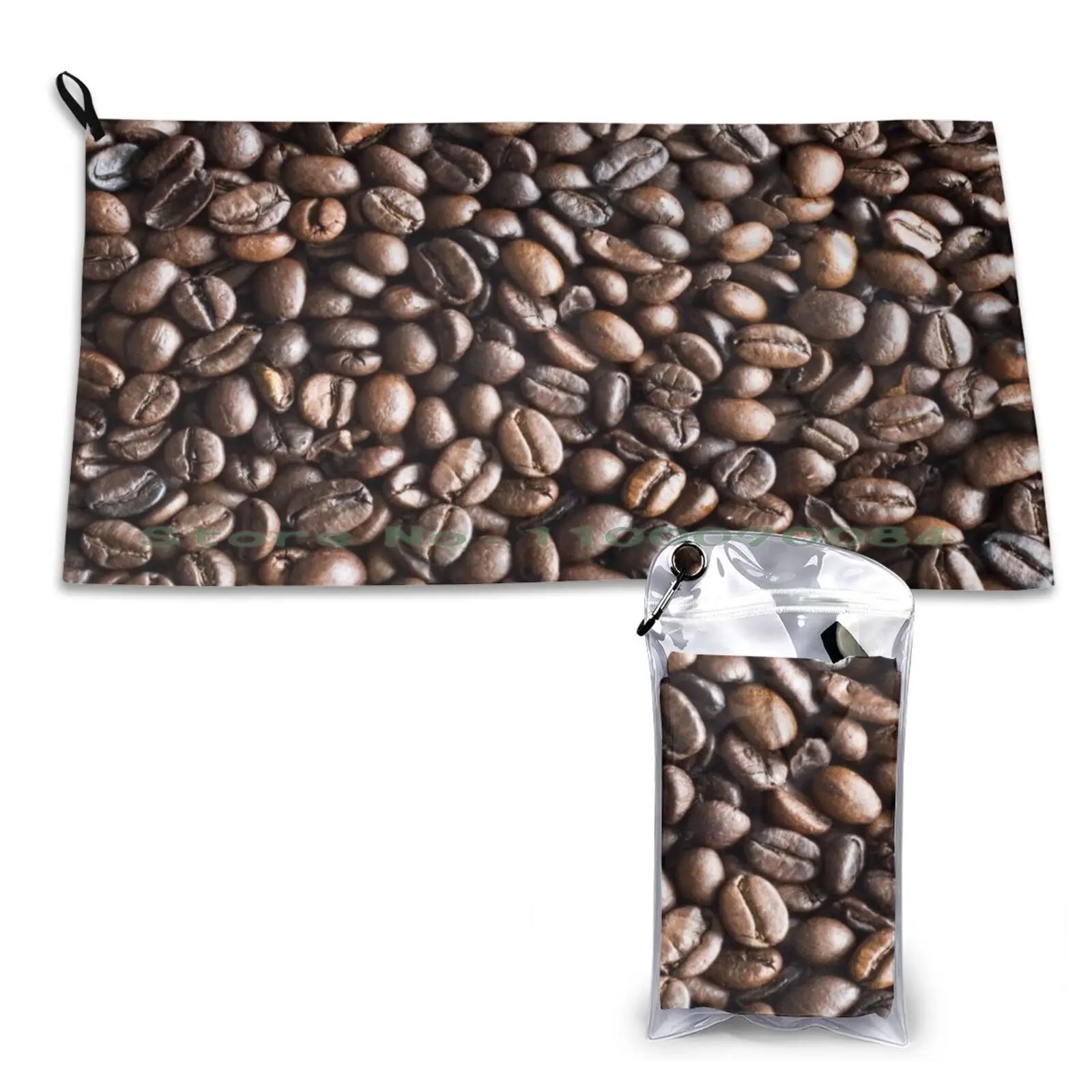 Coffee Beans Pattern And Texture , Great For Graphic T Shirts , Cups / Mugs Etc Quick Dry Towel Gym Sports Bath Portable Coffee