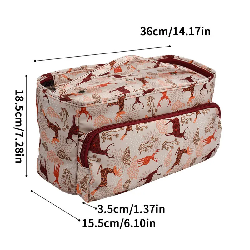 KOKNIT Crochet Hooks Thread Yarn Storage Bag DIY Organizer Holder Wool Crochet Hooks Knitting Needles Sewing Set DIY Storage Bag