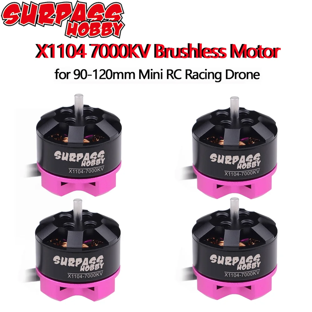 Surpass Hobby 1103 1104 4600KV 7000KV 8700KV 7800KV 10000KV Brushless Motor for RC 80 90 100 mm 120mm Mini Racing Drone