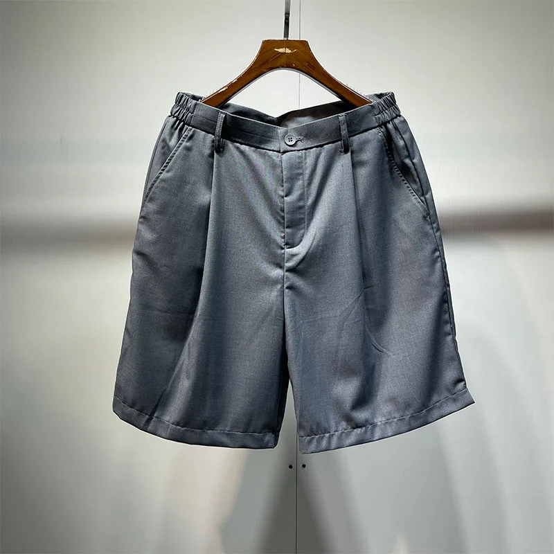 Summer  dark Department loose, thin and slightly broken Capris men's Harajuku style solid color simple and versatile str