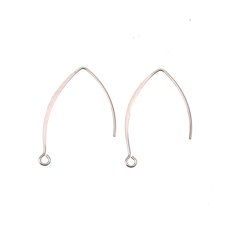 50pcs Stainless Steel Great Flat Ear Hook French Earring Hooks Wire Settings Base Settings for DIY Earrings Ear Jewelry Making