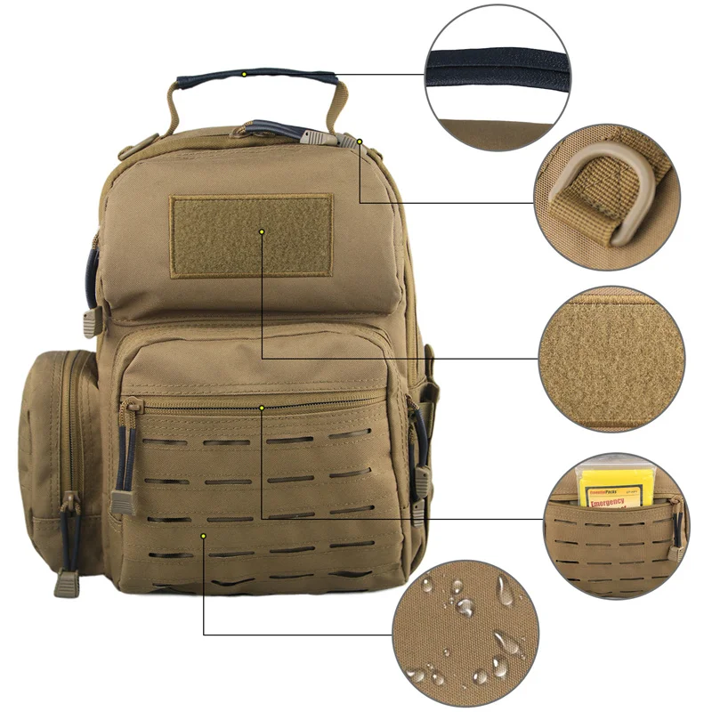 Outdoor Tactical Shoulder Bag, Mochila Desportiva, Satchel para Cada Dia Carry, Caça, Camping, Cintura