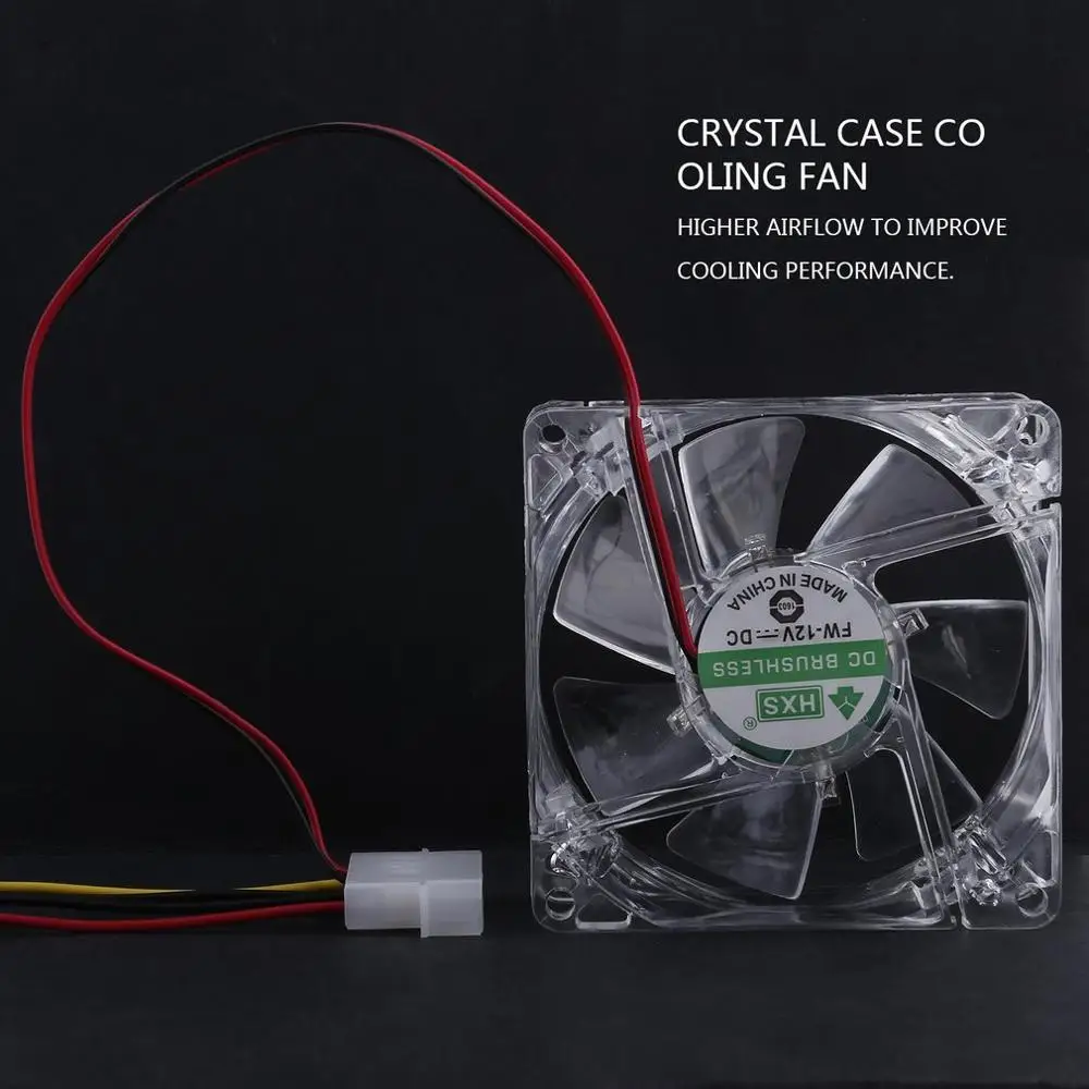 12V 0.20A 80x80x25mm ventola Del Computer 4 LED Silenziosa PC Computer Case di Raffreddamento Ventola Di Raffreddamento mod blu e luce colorata