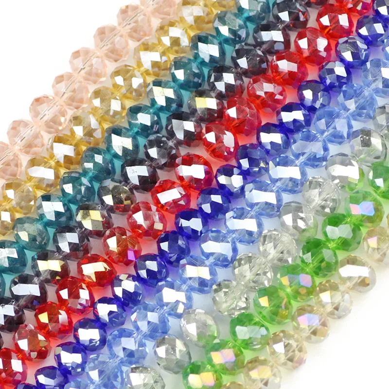 JHNBY Flat Round Shape Upscale Austrian crystal beads High quality 8mm 50pcs ball loose beads for jewelry making Accessories DIY