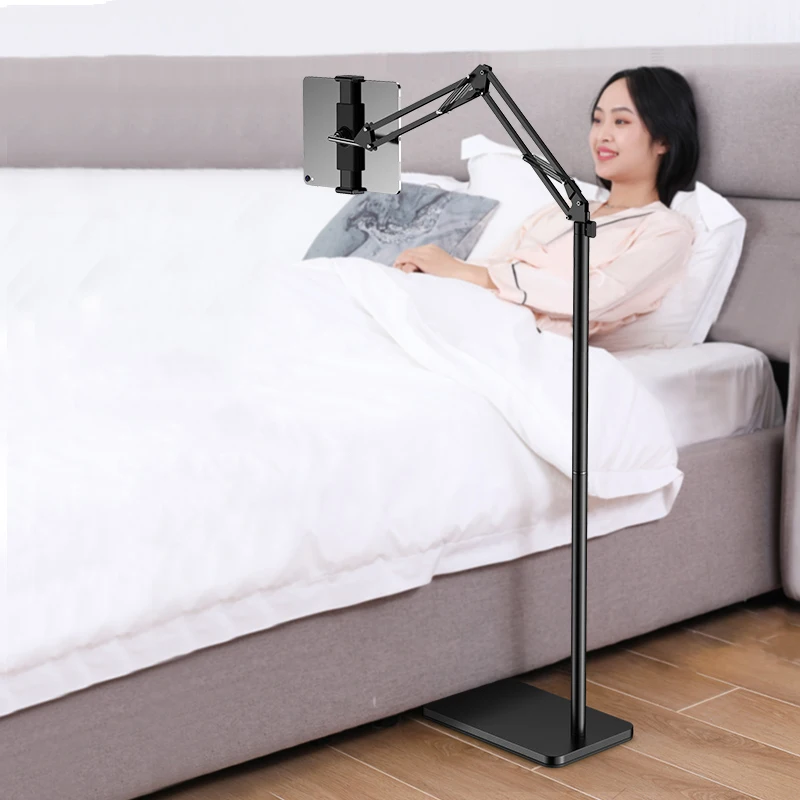 

SMOYNG Scalable Flexible Arm Aluminum Tablet Phone Floor Stand Holder Support For iPhone IPad Pro12.9 Lounger Bed Mount Bracket