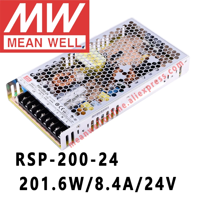 Mean Well RSP-200-24 meanwell 24VDC/8.4A/201W Single Output with PFC Function Power Supply online store