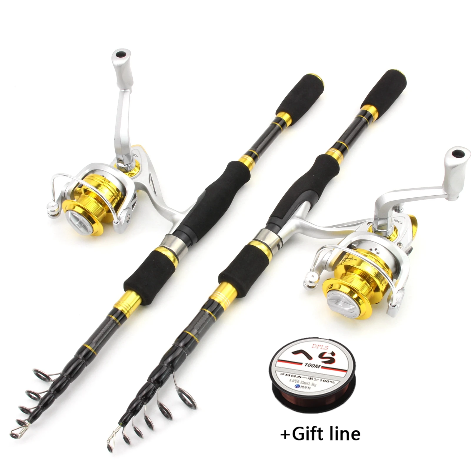 Promotion! 1.8M 2.1M lure rod and Fishing reel set Beginner children cheap Carbon Fiber fishing rod sea Travel ultralight rod